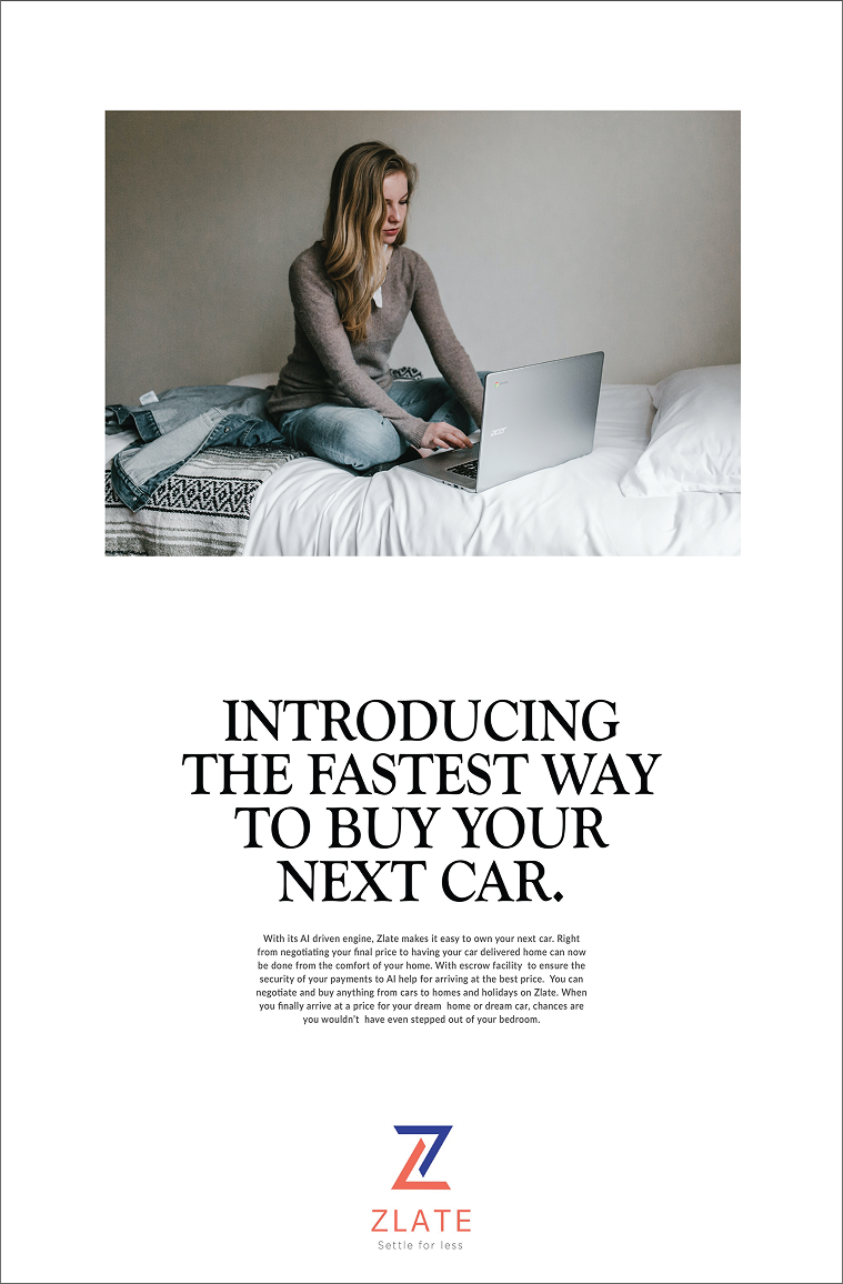 Zlate Print advertisement by Bask Creative — Introducing the fastest way to buy your next car.