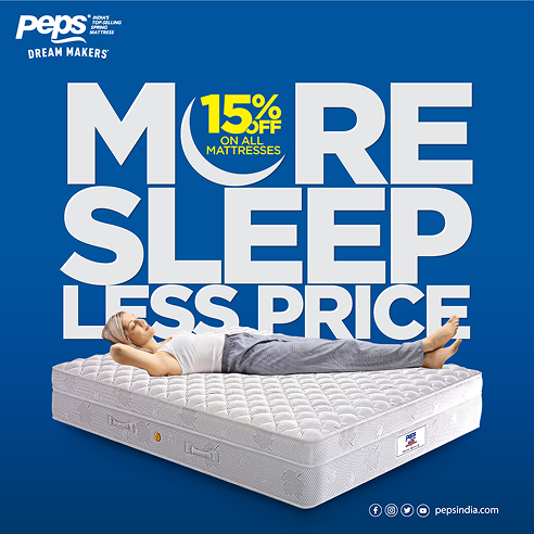 Peps Mattresses Digital advertisement by Bask Creative — More sleep, less price