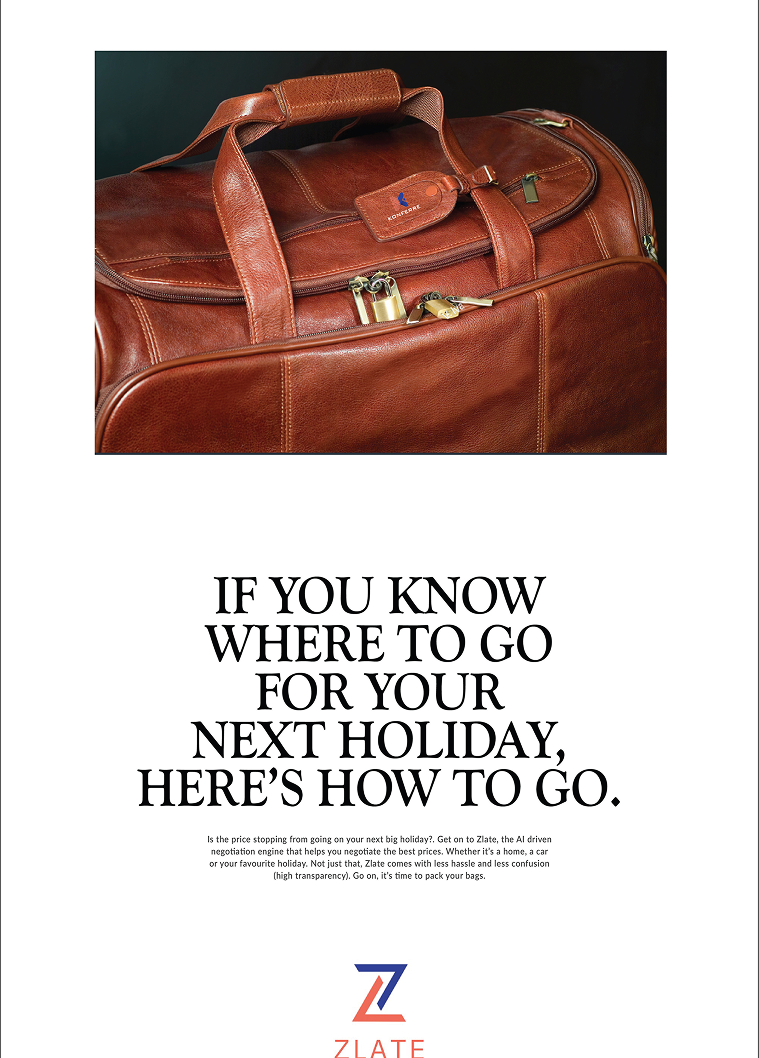 Zlate Print advertisement by Bask Creative — If you know where to go for your next holiday, here's how to go.