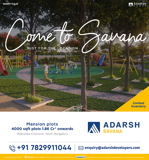 Adarsh Group OOH advertisement by Bask Creative — Come to Savana, just for the location
