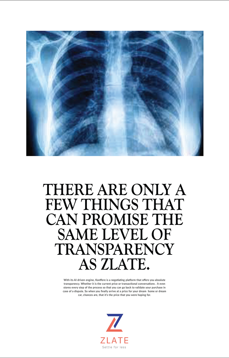 Zlate Print advertisement by Bask Creative — There are only a few things that can promise the same level of transparency as Zlate.