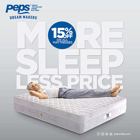 Peps Mattresses Digital advertisement by Bask Creative — More sleep, less price